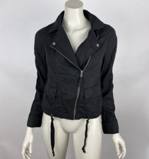 Marrakech Lyocell Twill Jacket Women Xs $119 Full Zip Lightweight Black Pockets