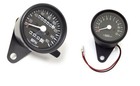 Motorcycle Speedometer / Tachometer Cluster Kit black mini 2.5 dia.