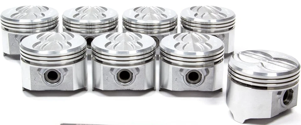 Juego de pistones de tapa plana SELLADA POWER/8+anillos fundidos para Pontiac 400 .030 1967-1979 Foto 2 de 4