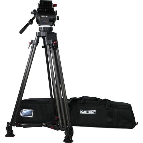 Cartoni Focus 22 Cine Fluid Head with 1-Stage Carbon Fiber Tripod, Mid-Level - Picture 1 of 5