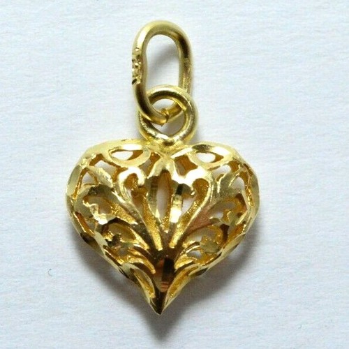 3D 14k Solid Yellow Gold Diamond Cut 