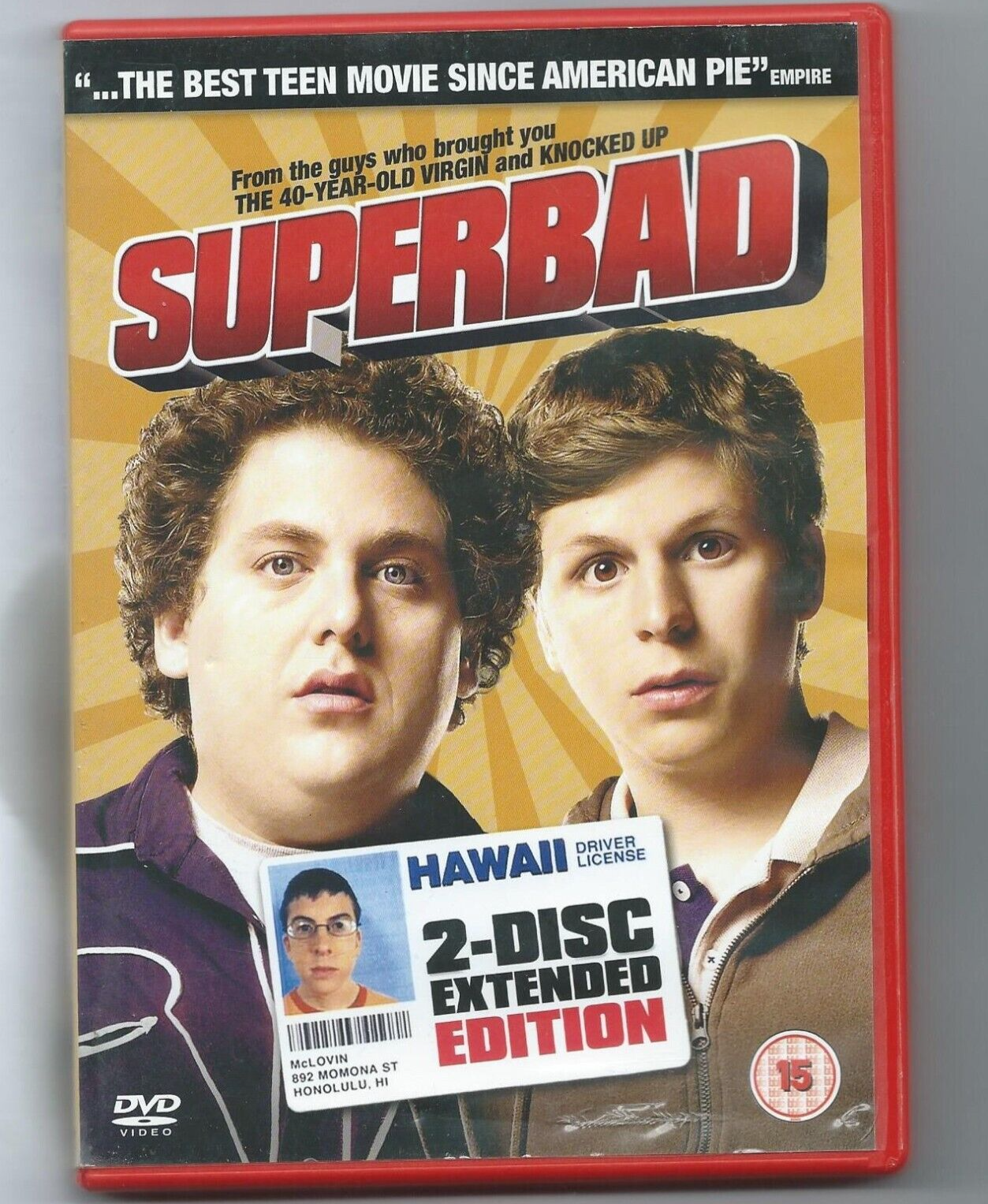 Superbad DVD 2007 Film 2 Disc Rated 15 Comedy 114 Minutes Used