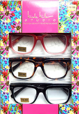NICOLE MILLER STUDIO 3-PACK READING GLASSES READERS 2,50 NEW AUTHENTIC