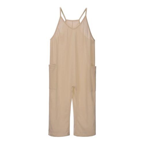 Girls' Casual Sleeveless Jumpsuits Spaghetti Strap Loose Romper Long Pant Pocket - Picture 7 of 34