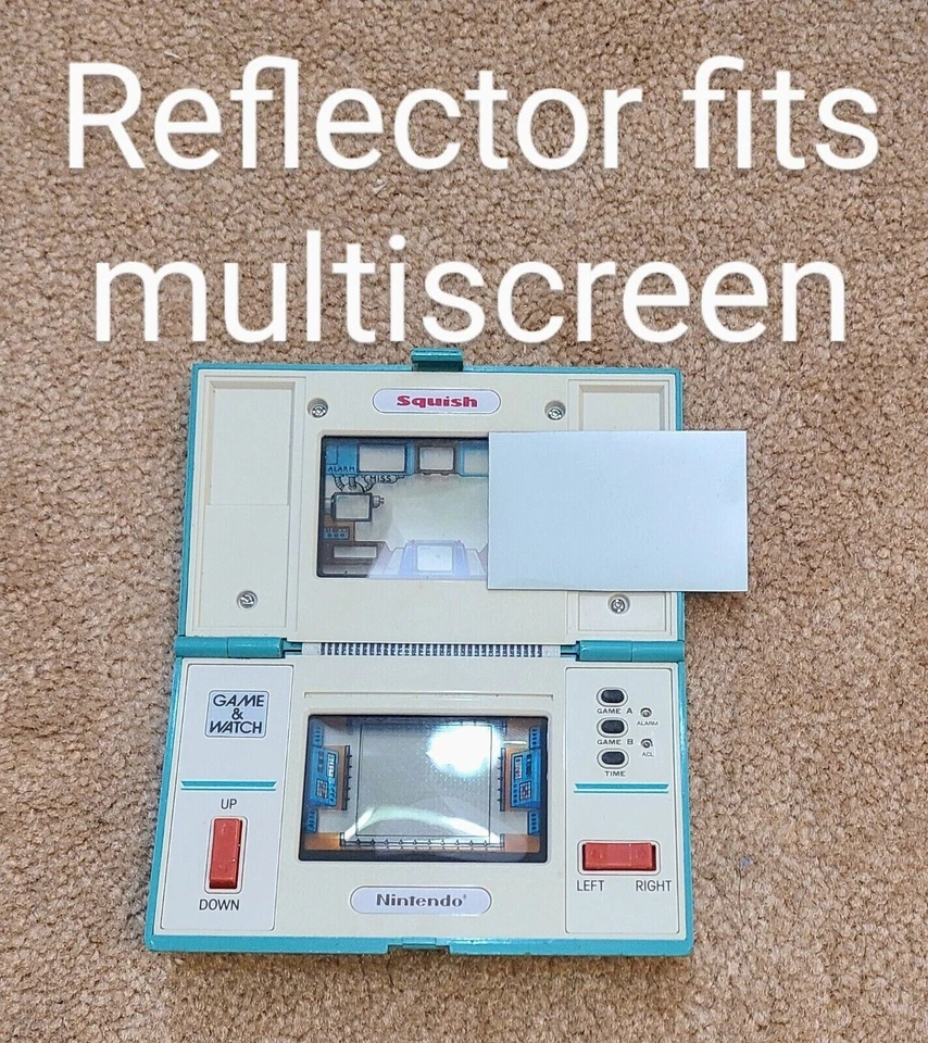NINTENDO GAME & WATCH Reflector Silver Film Laser Cut Fit for Upper Multi Screen - Image 3 of 4
