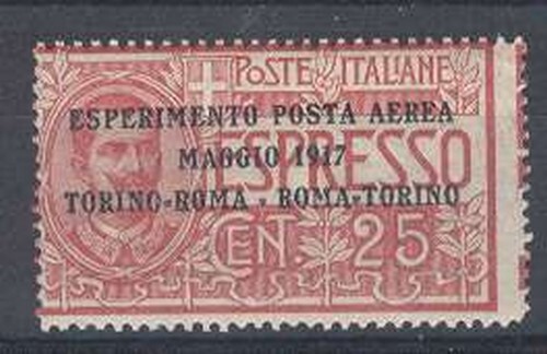 Italy Air Stamp Yvert #1 MNH Full Original Gum Not Hinged C/V €26=U$S30 - Picture 1 of 2