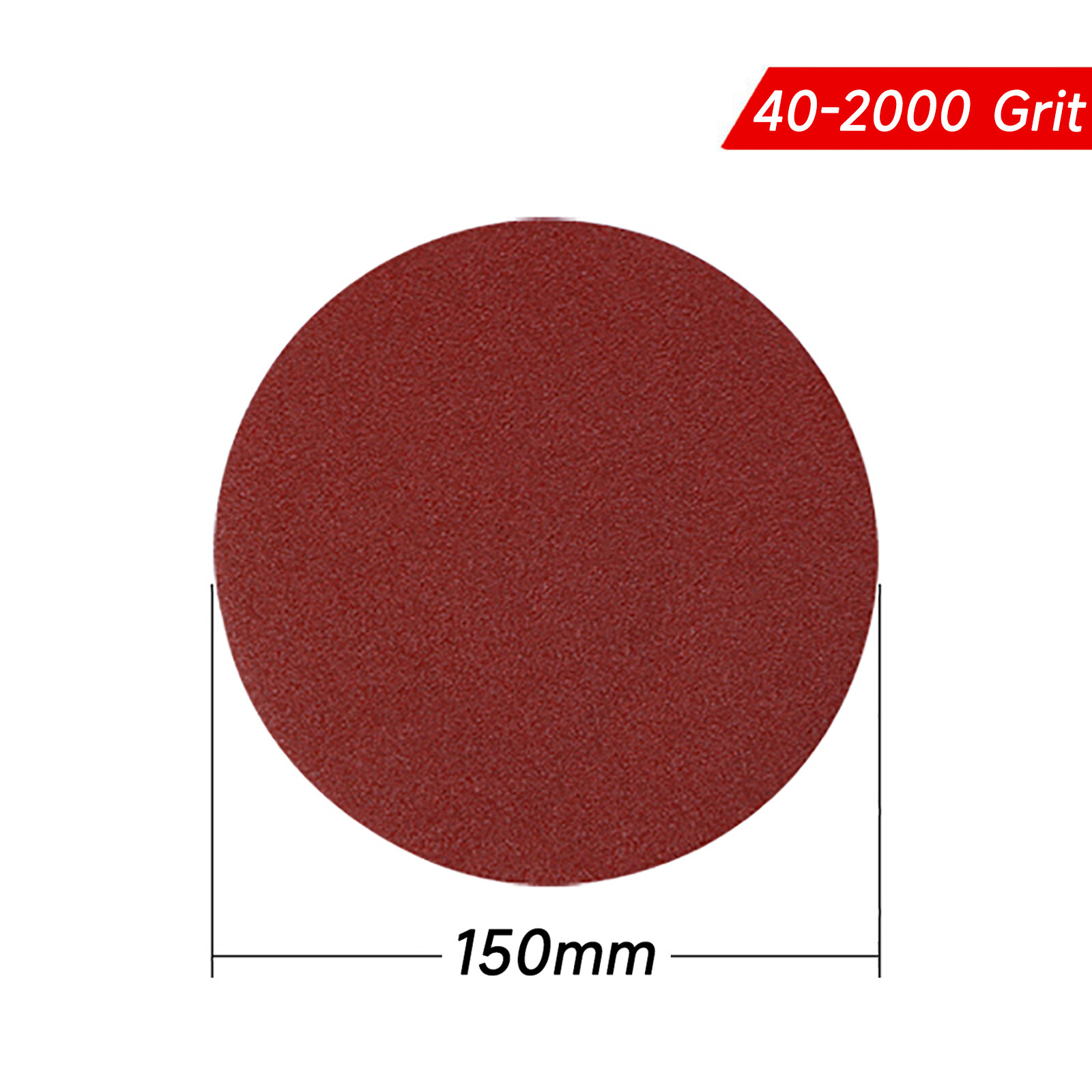 10 Stück Exzenter-Schleifscheiben 180 Mm | Körnung P120 | Haft-Klett, Ohne Lochung | Für Metall, Holz, Lack