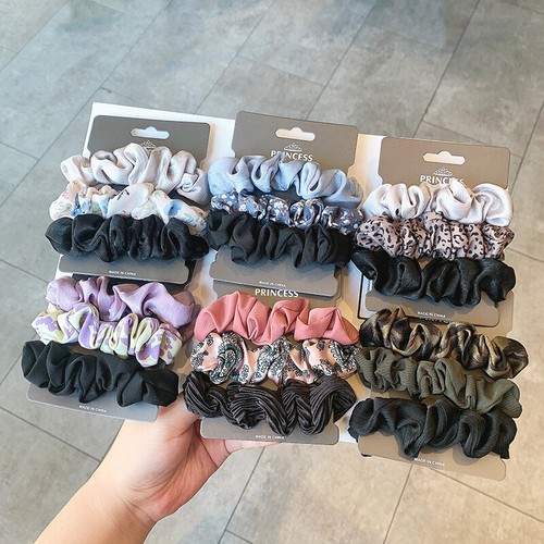 3 Pezzi/Set Fascette Elastiche Per Capelli Da Donna Fascia Per Capel & - Foto 4 di 16