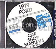 1979 Lincoln Shop Manual CD Continental Town Car Mark V Versailles Mercury Ford
