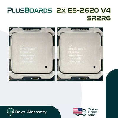 Lot of 2x Intel Xeon E5-2620 V4 2.10GHz 8C 20MB LGA 2011-3 CPU Server Processor