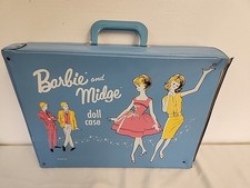 Vintage 1963 Blue Barbie  Midge Double Doll Case by Mattel