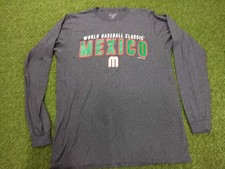 Legends Mexico National World Baseball Classic Team Shirt Men Medium Gray Cotton