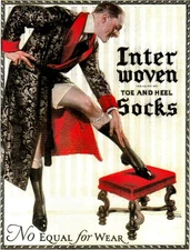 J.C Leyendecker Vintage Interwoven Socks Poster 🌟 24x36” c1930s Art Print