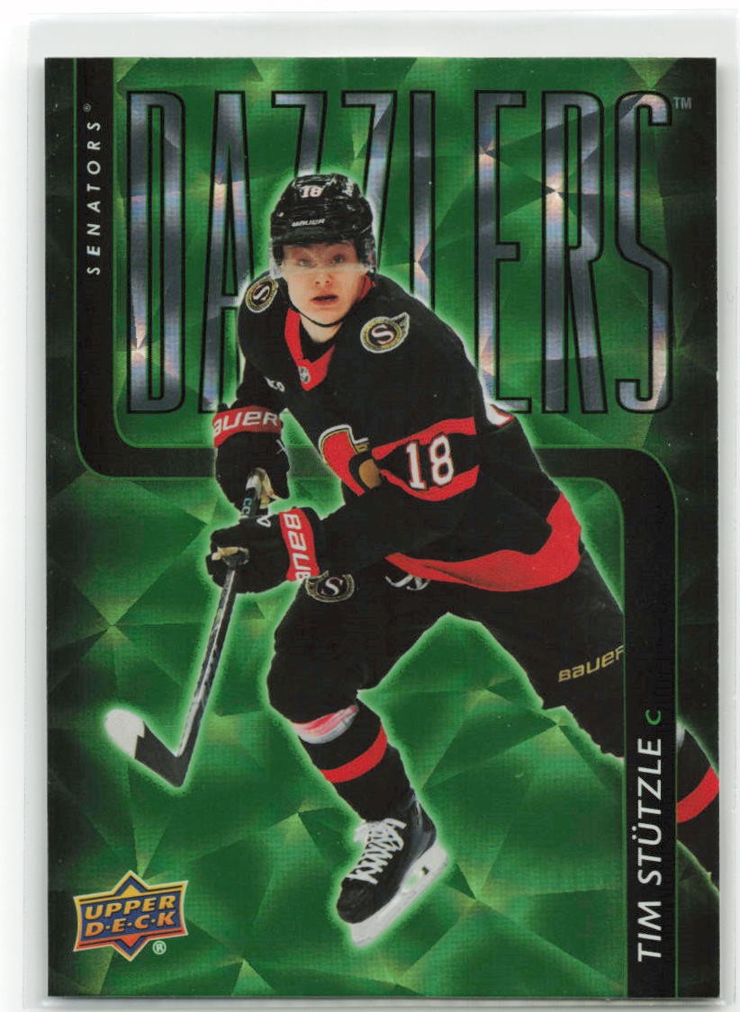 2025-26 Upper Deck Series 1 Green Dazzlers Jack Hughes #DZ-4 New