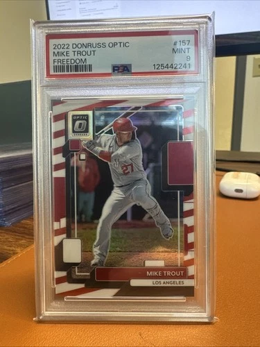 2022 Panini Donruss Optic Freedom Prizm /46 Mike Trout #157 SSP