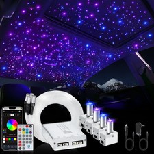 Split 4 Colors 12W Car Starlight Headliner Kit 1000pcs 0.02in 9.8ft with APP ...