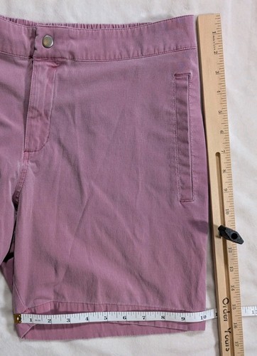 Marine Layer Pull On Shorts Medium Lavender Chino Stretch Waist 6" Inseam - Picture 9 of 13