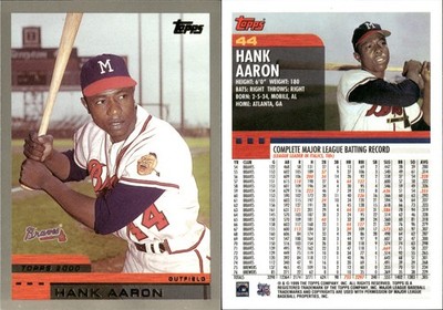   Hank Aaron & Atlanta Braves 7-Card Lot Topps HOF Legend  MLB-SB-200