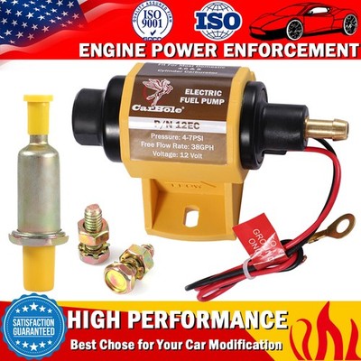Universal 38 GPH Micro Electric Fuel Pump 4-7PSI Gas Diesel E85 Ethanol For Ford