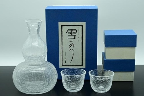 Sake Set Set 4 Tazze Da Sake/Tè Giapponesi - In Vetro Resistente Al