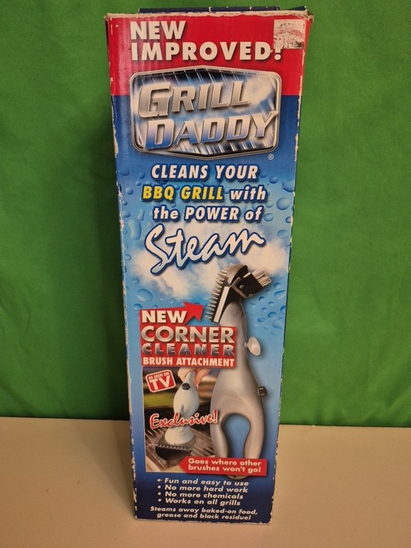 Grill Daddy Corner Cleaner BBQ Grill Brush Cleans With The Power Of Steam New