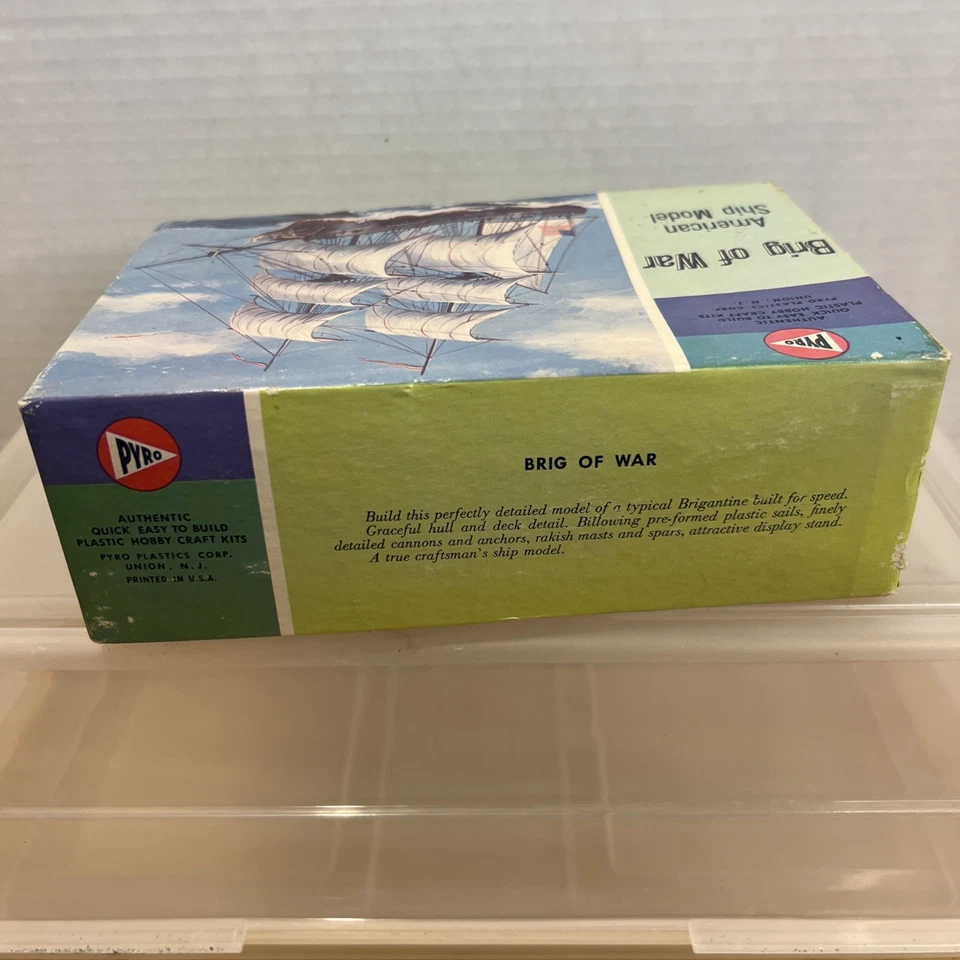 Pyro Brig Of War Ship Unassembled American Ship Model C368-60 Rare Vintage - Image 4 of 4