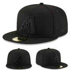 New Era Arizona Diamondbacks Black on Black Youth Fitted Hat MLB Basic Kids Cap