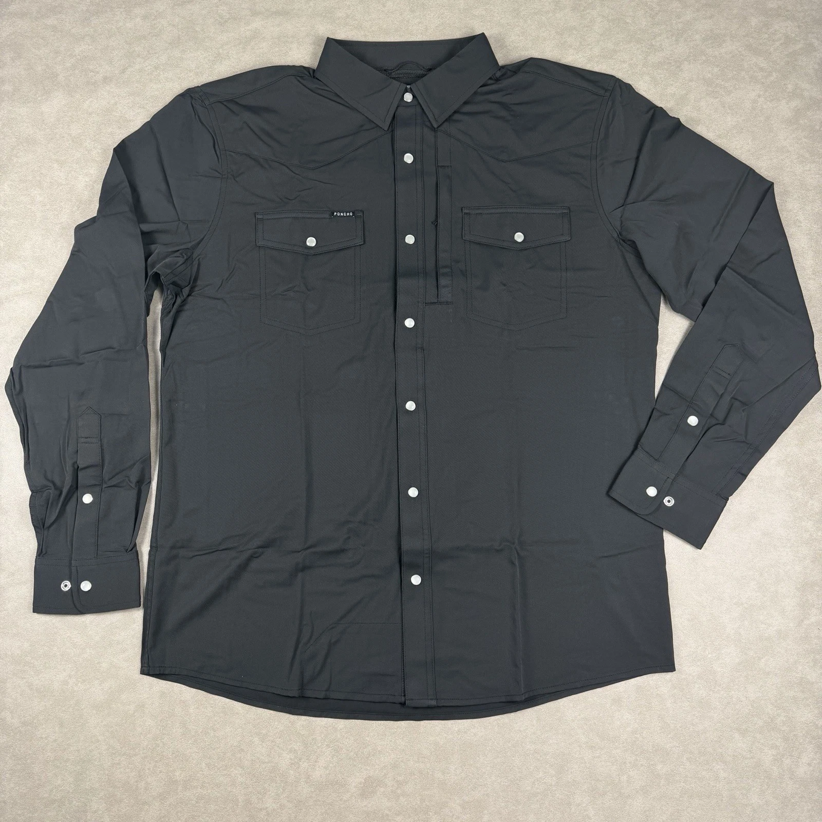 Poncho Men’s Shirt The Piedras Negras Pearl Snap Long Sleeve Large Regular NWT!
Opens in a new windo