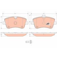 Bremsbelagsatz Scheibenbremse TRW GDB1413 Cotec FüR Mercedes Benz Mercedes Benz