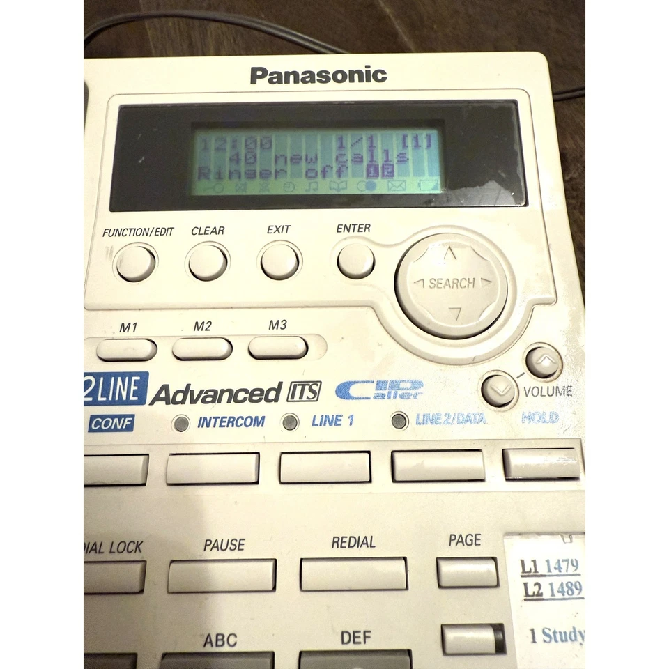 Panasonic 2 LINE Advanced ITS CID идентификатор вызывающего абонента проводной настольный офисный телефон - Изображение 2 из 4