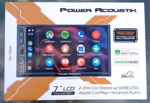 Puissance Acoustik PA-72WA 2-DIN Unité de tête de voiture Stereo – 7” écran tactile, application sans fil