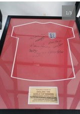 England 1966 World Cup Winners Signed Shirt Framed, 9 Players **Reduced**
