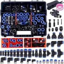 200 PCS Air Hose Quick Connect Fitting Assortment Kit,Push to Connect Fittings 1