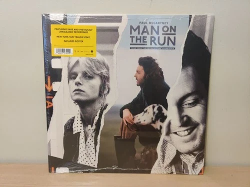 Paul McCartney Wings Man On The Run Taxi Yellow Vinyl W/ Poster
