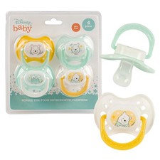 DISNEY baby Winnie the Pooh Orthodontic Pacifiers 4 Pack BPA Free NEW 