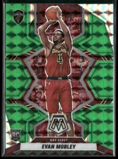 Evan Mobley 2021-22 Panini Mosaic #263 RC #263 Green Prizm Cleveland Cavaliers