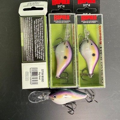 Lot of 4 Rapala DT-8 Big Shad