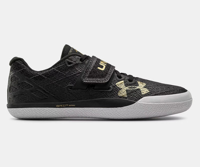 NEW AUTH Under Armour UA Centric Grip Track Shoes Black Gold HOVR Throwing Shoes