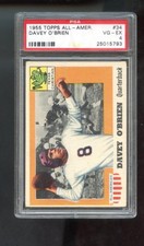 1955 Topps All-American #34 Davey O'Brien PSA 4 Graded Card Texas Christian