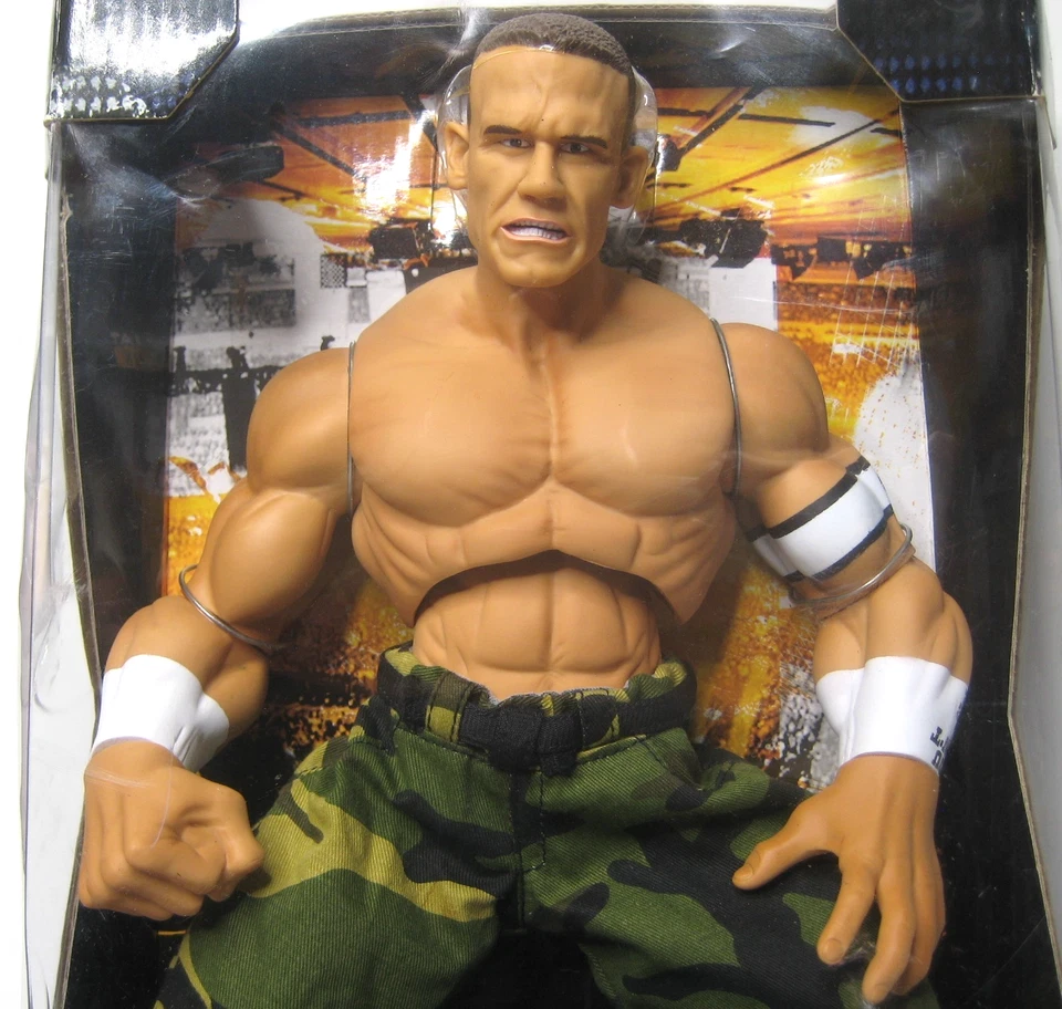 Figura de acción camuflada John Cena 14" Ring Giants Series 8 Jakks 2006 WWE DAÑOS EN CAJA Foto 2 de 4