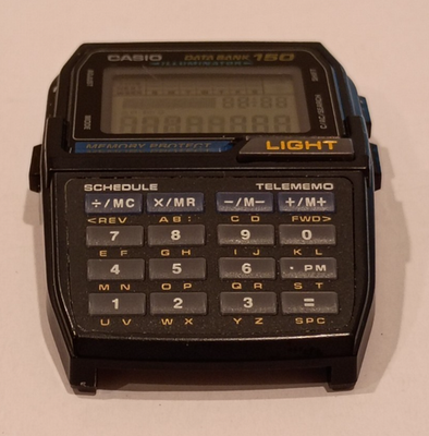 Vintage Casio Data Bank 150 Calculator Watch DBC-150 (1477) Watch