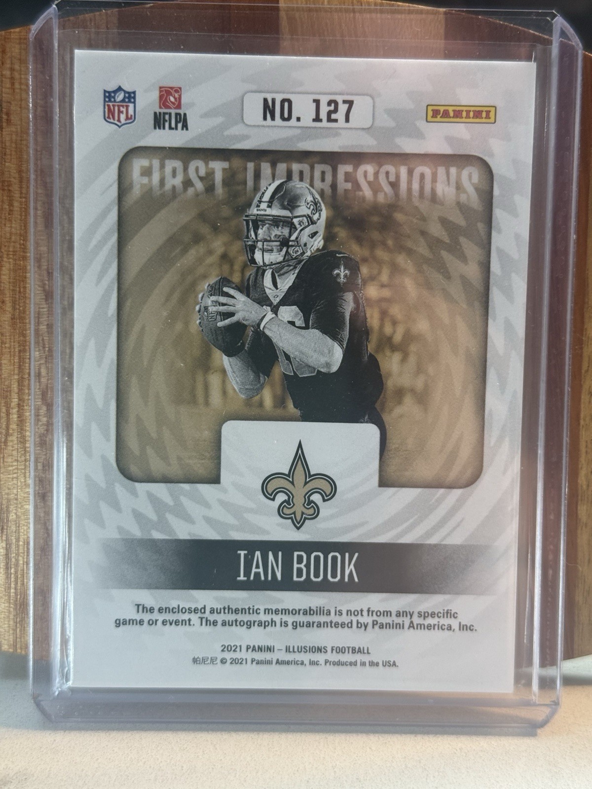 Panini Illusions 2021 First Impressions Ian Book RC Auto Patch Logo #127 /10 view 2