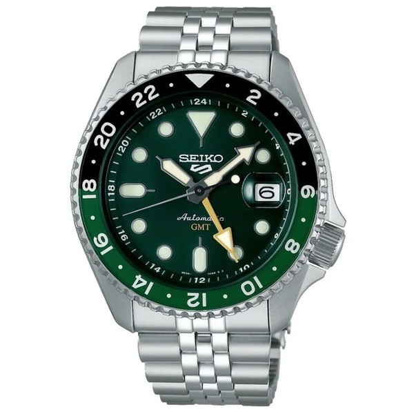 Seiko 5 Sport Gmt SSK035 Automatik Herrenuhr Stahlarmband Jubilee 200M-image