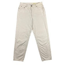 Vintage Eddie Bauer Women's Khaki Straight Leg Lined Cotton Pants Size 16