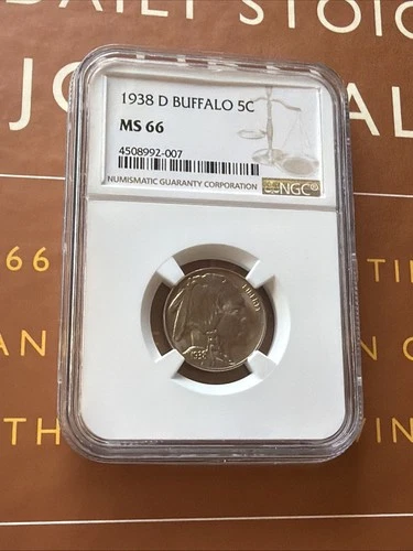 NGC 1938-D MS66 Buffalo Nickel 🦬🇺🇸