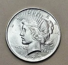 1923 P Peace Silver Dollar Uncirculated 90% Silver $1 Coin White & Luster lot 61