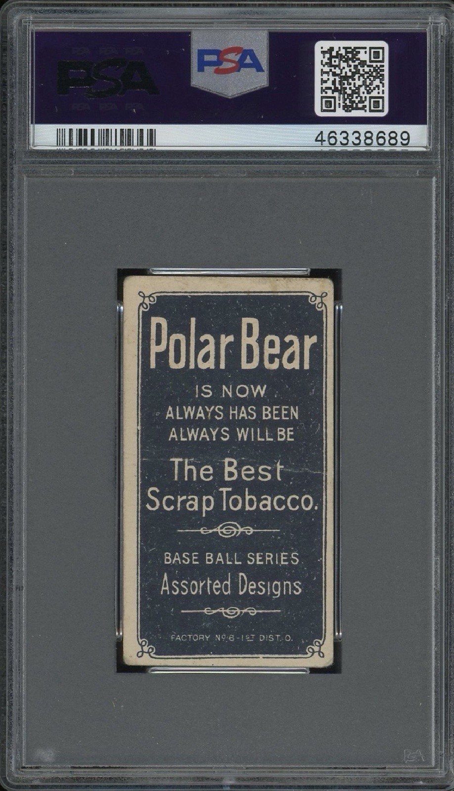 T206 Polar Bear Ty Cobb PSA 2 Red Portrait view 2