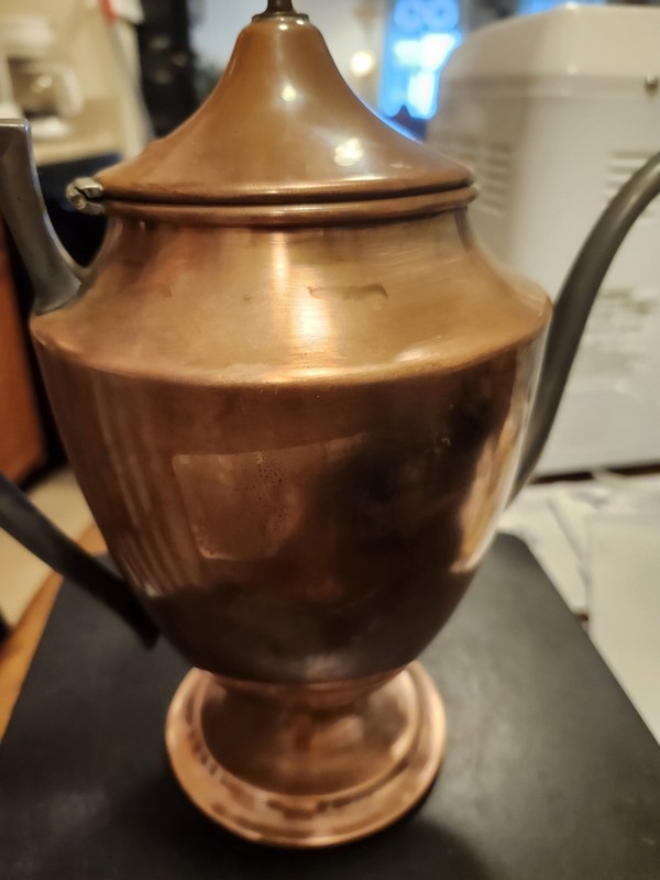Vintage Copper Tea Pot FBR TAUNTON MA. 587