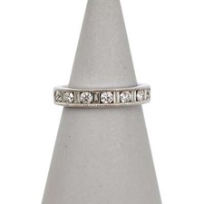 Pre-Owned Platinum Mixed Cuat Diamond Half Eternity Ring