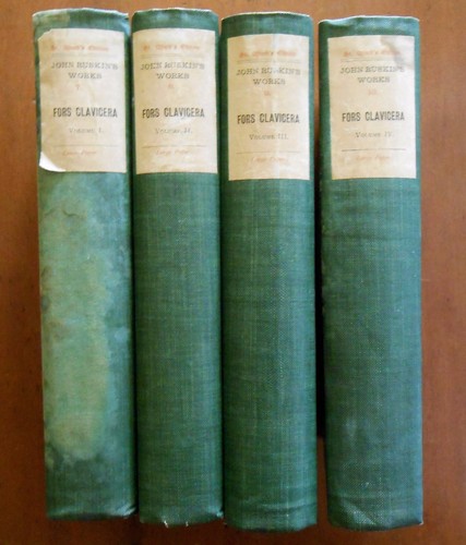 Ruskin John Force Clavigera Four Volumes St. Mark's Edition Estes 1898 - Foto 3 di 7